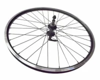 Колесо заднее 20'', втулка WZ-201R, 28 отв., 135 мм, 3/8" (гайка), V-Brake, под трещотку 6/7 ск., обод двухстеночный Forward DW