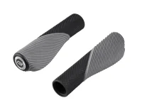 Ручки руля Force BOW, 22.2/130мм, с заглушками (черно-серый)