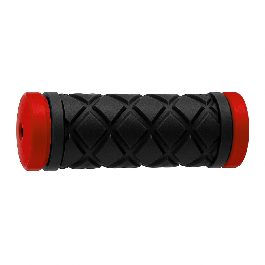 Грипсы Hualong HL-G73 (чёрный/красный, L-90 мм)