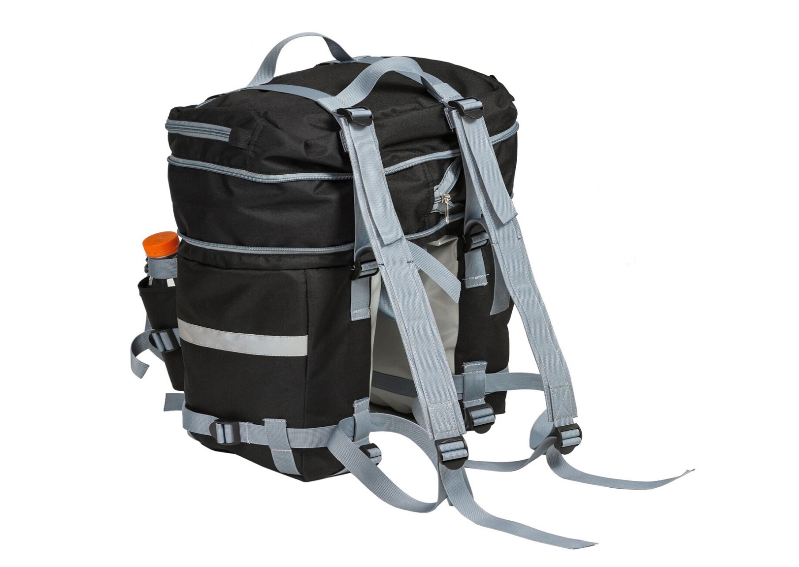 Велорюкзак Course на багажник (велоштаны) 22-30 литров (чёрный)