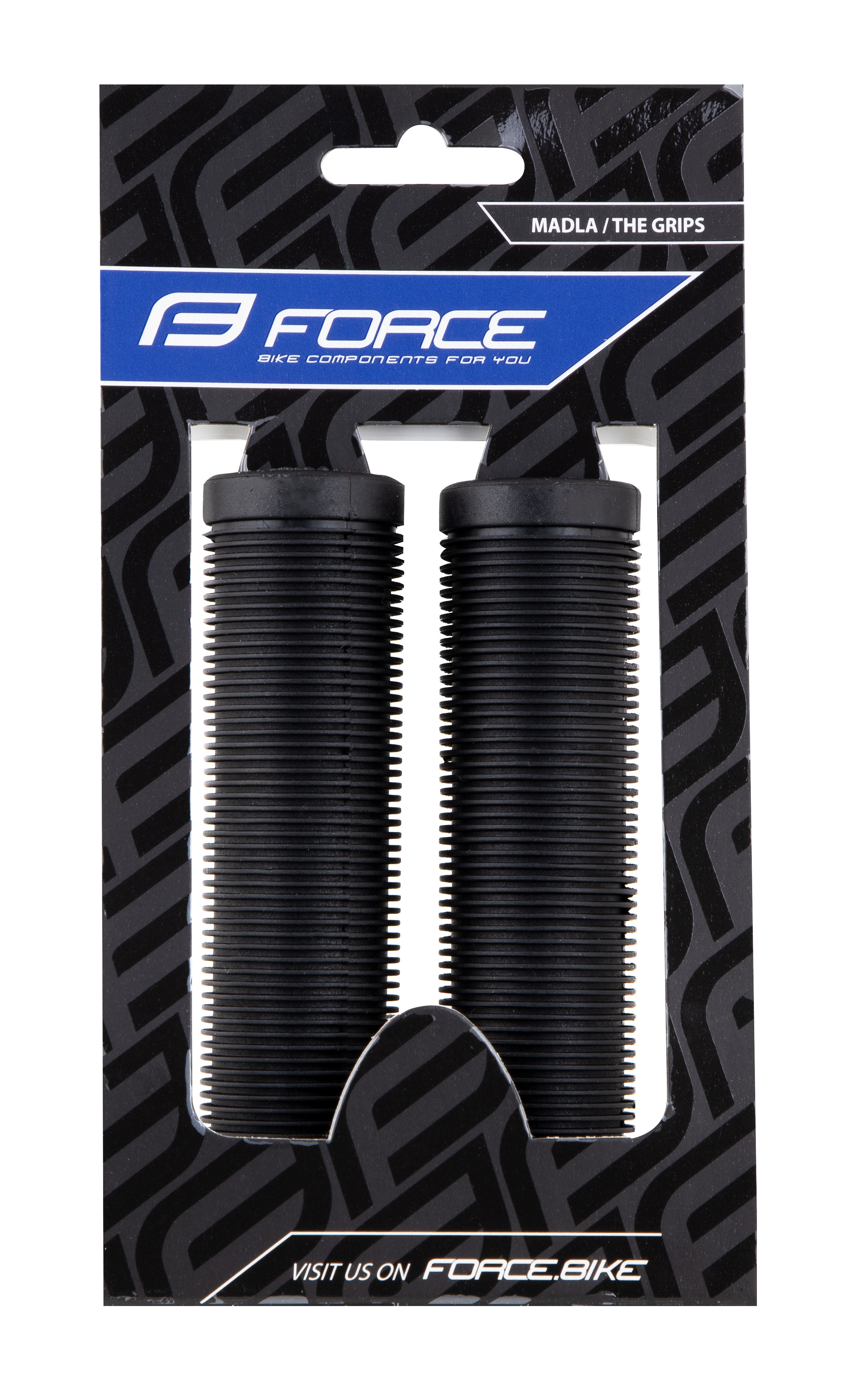 Грипсы Force GROOVE (черные, L-123 мм)