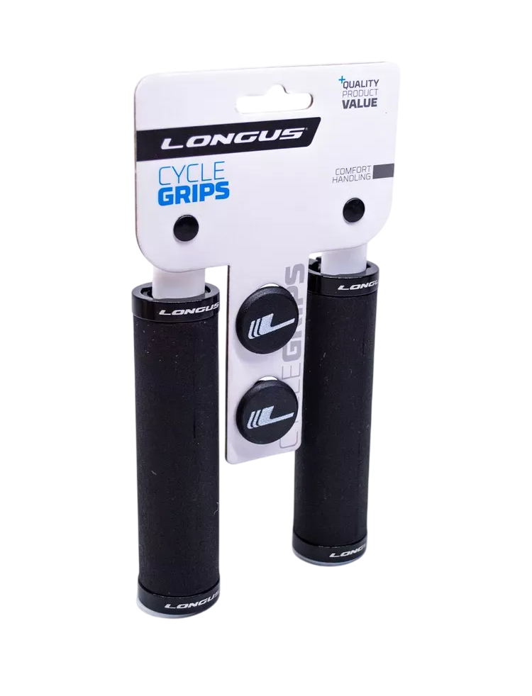 Ручки руля Longus FLUO (черные, L-130 мм)