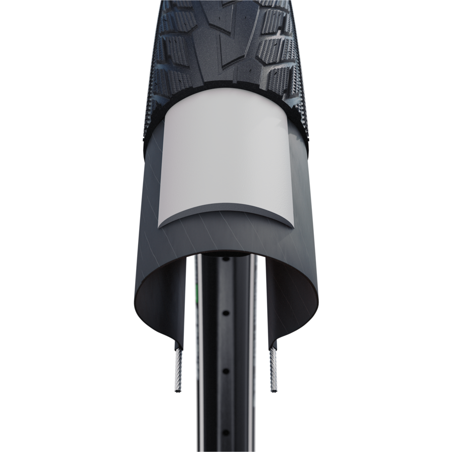 Покрышка Schwalbe Road Cruiser Plus 28x1.60 (42-622), PunctureGuard, Black-Reflex