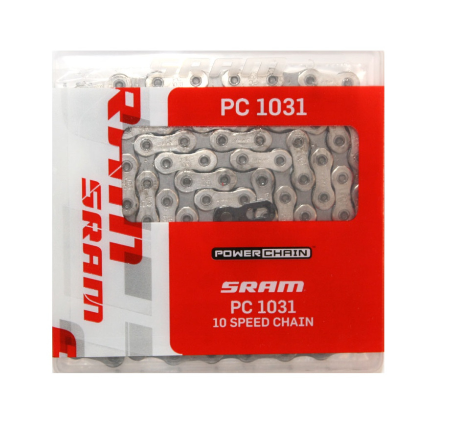 Цепь Sram PC-1031 (10 скоростей, 114 звеньев, замок Power Link Gold)