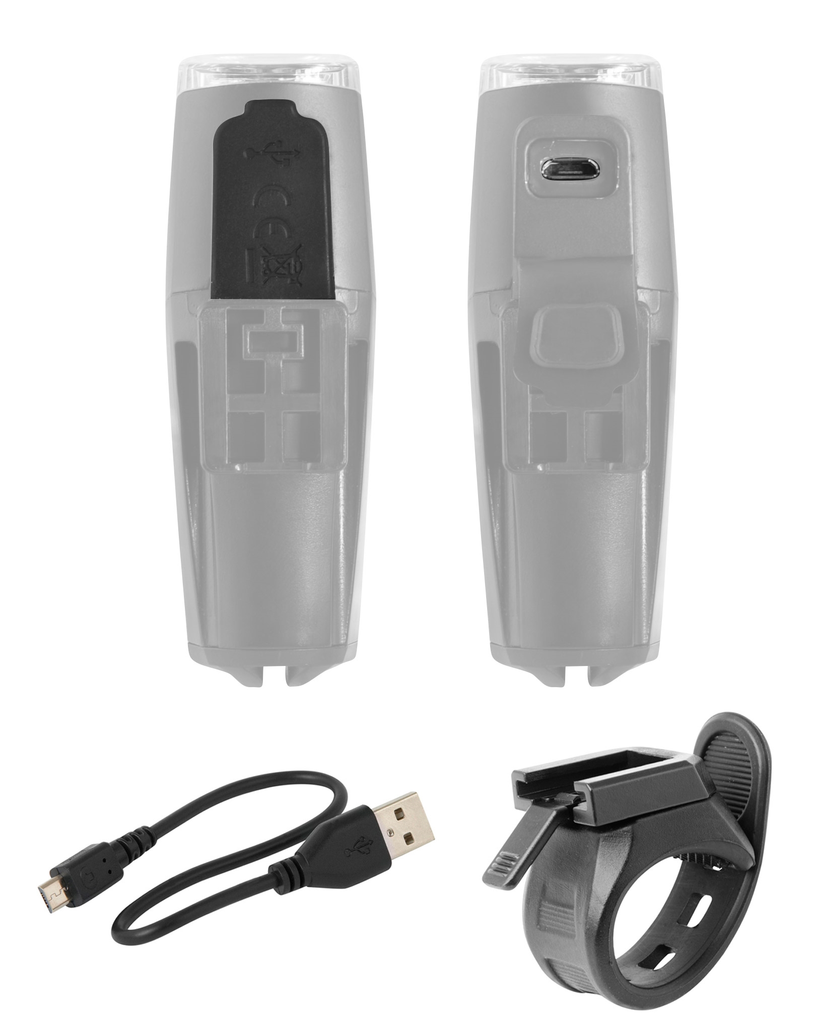 Передний фонарь Force SHARK 500LM USB (черный)