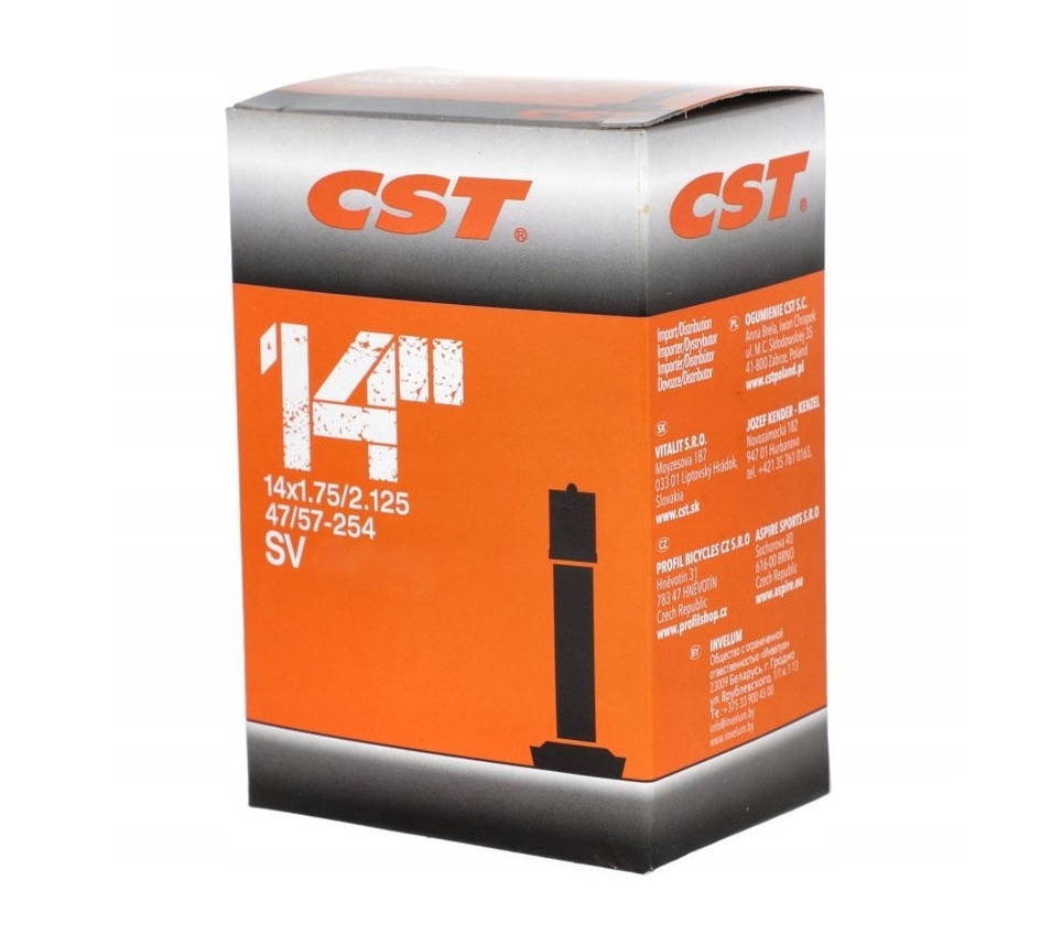 Велокамера CST 14x1.75/2.125 SV