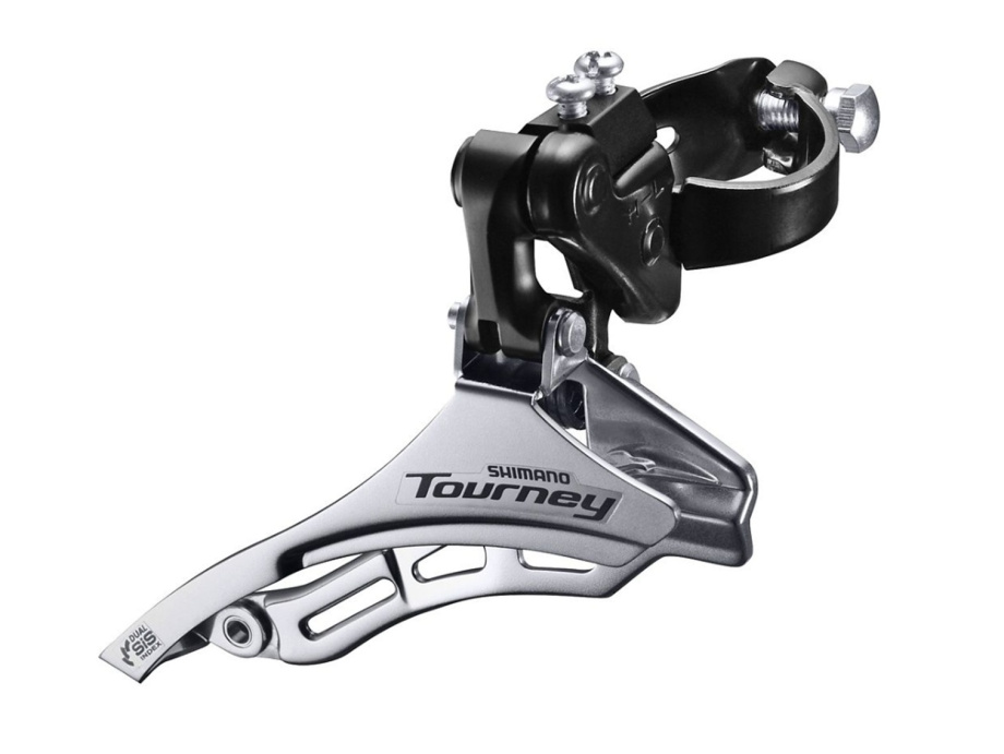 Передний переключатель Shimano Tourney FD-TY300 (верхняя тяга, хомут 34.9 мм, 3x6/7 скоростей)