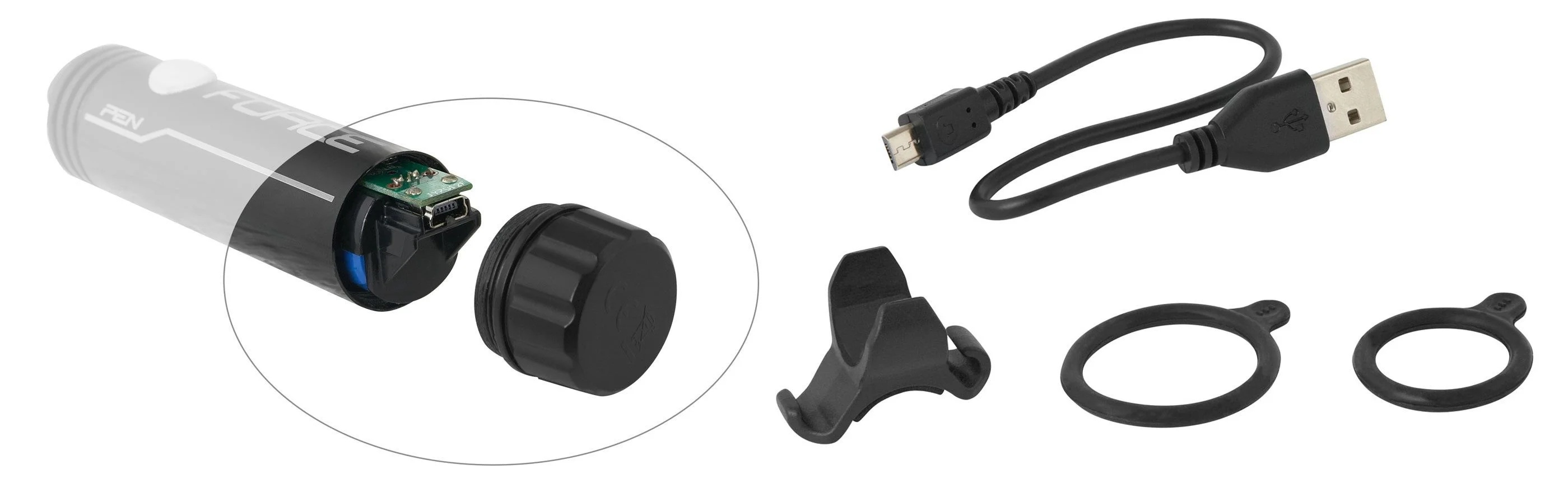 Передний фонарь Force PEN 200LM USB