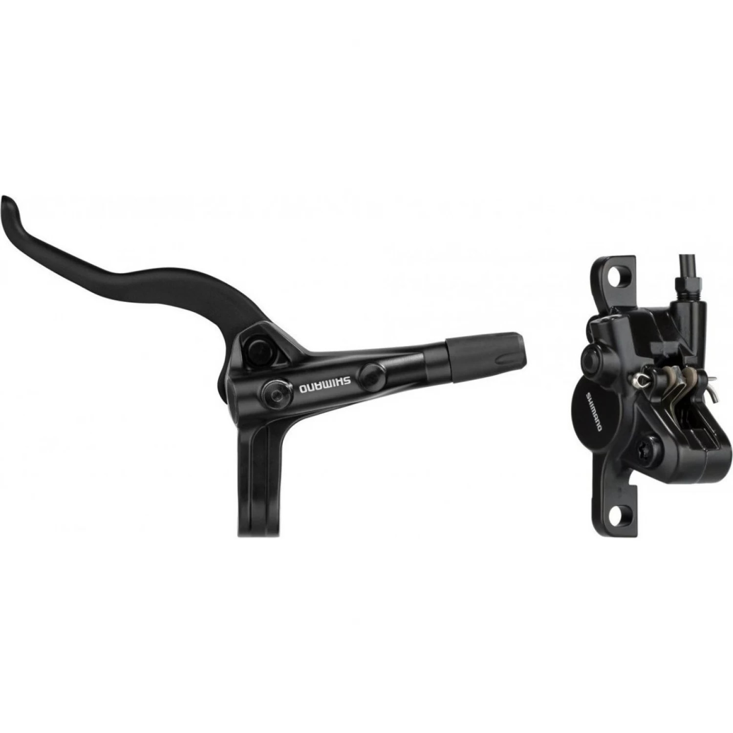 Дисковый гидравлический тормоз Shimano MT400 (передний, комплект)