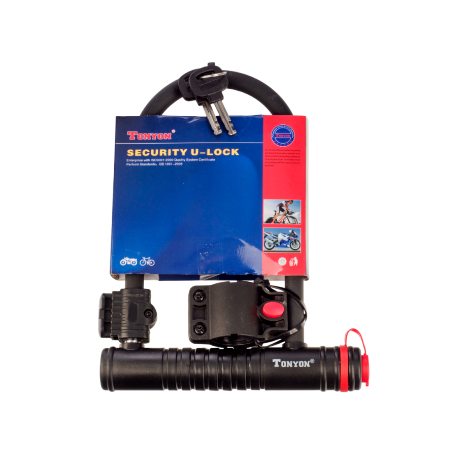Замок велосипедный TONYON TY313-245 (12/190x245 мм)