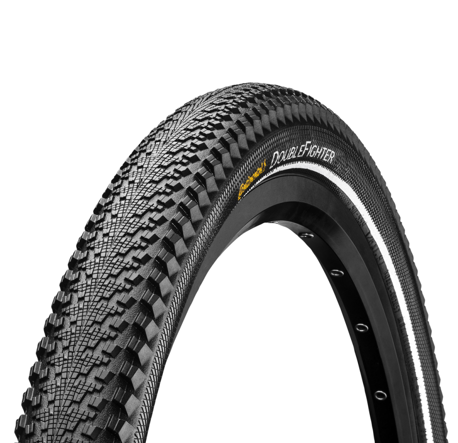 Велосипедная покрышка Continental 29x2.0 (50-622) DoubleFighter III, 3/180TPI, Black-Reflex
