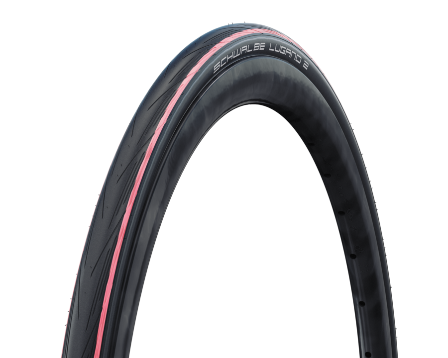 Покрышка Schwalbe LUGANO II 700x25C (25-622), K-Guard, Red Stripes