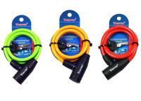 Замок велосипедный TONYON ø10мм х 1500мм, 506K-1015C (Синий)