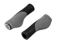 Ручки руля резиновые эргономичной формы Force ERBOW 130мм (черно-серые)