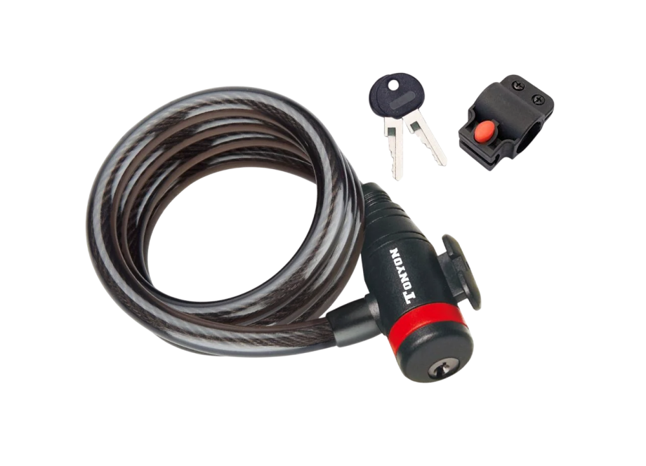 Замок велосипедный TONYON 511K-1018H (10/1800 мм)