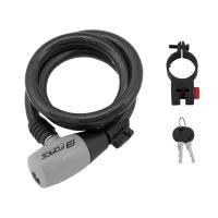 Замок Force RON 8/1850мм, спираль с креплением (черный)