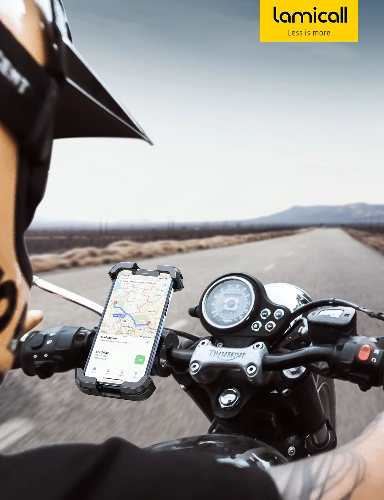 Держатель телефона на руль Lamicall BP07 (чёрный)