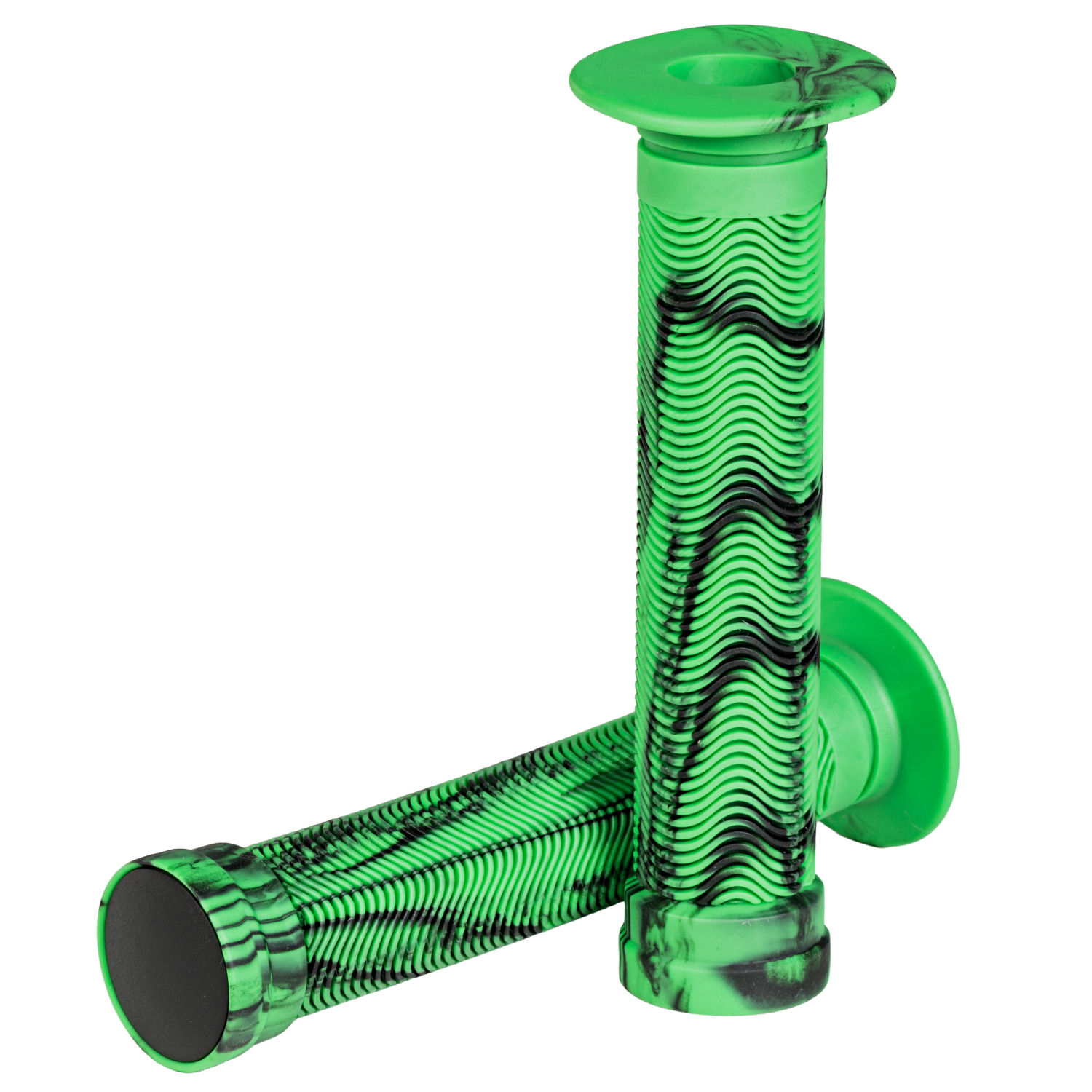 Грипсы STG 150 мм (чёрные/зелёные)