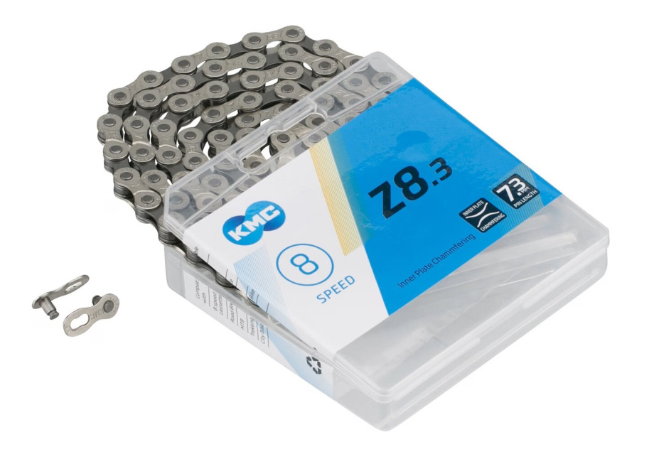 Цепь велосипедная KMC Z8.3 (116 зв., 8 ск., серебристый)