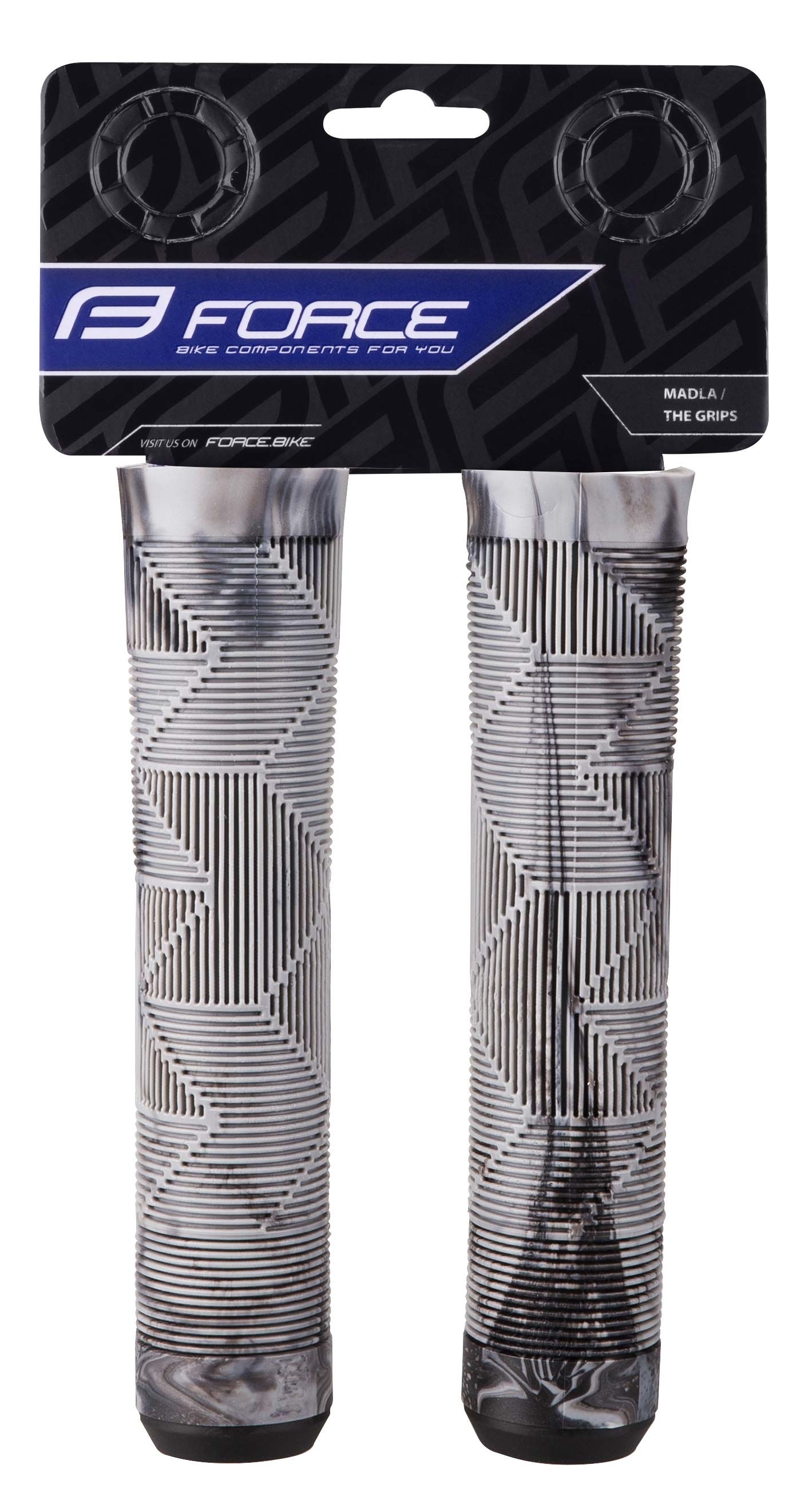 Грипсы Force BMX145 (резиновые, черно-серые)