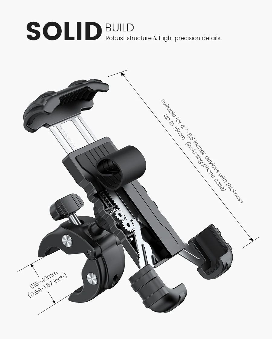 Держатель телефона на руль Lamicall BP05 (чёрный)