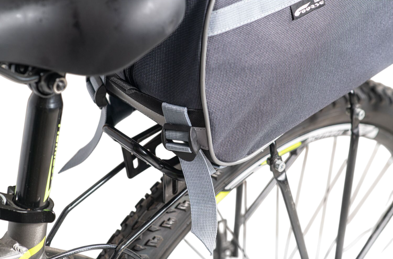 Велосумка Course Кантри-1 на багажник (чёрно-серая)
