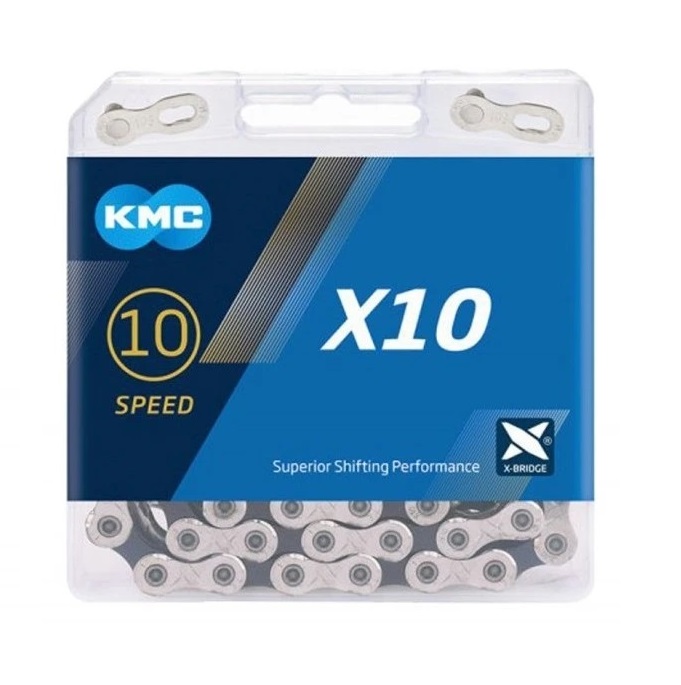 Цепь велосипедная KMC X10 (122 звеньев, 10 скоростей)
