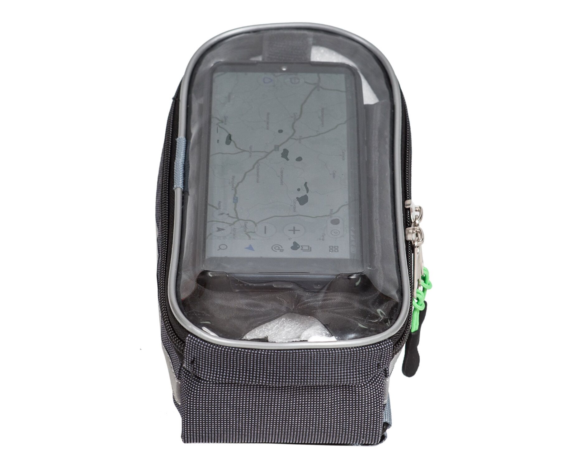 Велосумка Course Мастер на раму увеличенная для смартфона (серый)