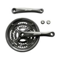 Шатуны NECO NSA-3002 28/38/48T, алюм, 170мм, чёрный