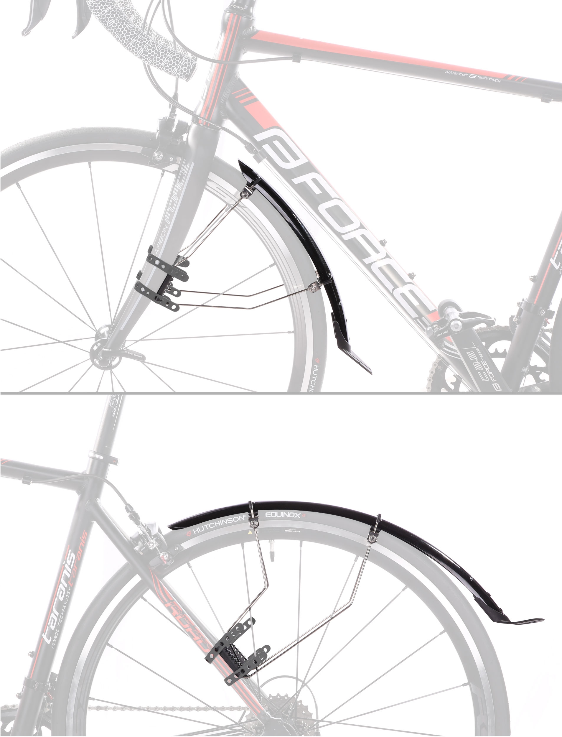 Крылья Force WIN38 Aluflex 28" + стойки (чёрные)