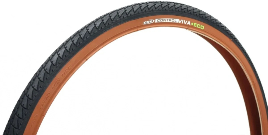 Покрышка велосипедная CST 28x1.75x2 C-1446 Control Viva (чёрный/коричневый)