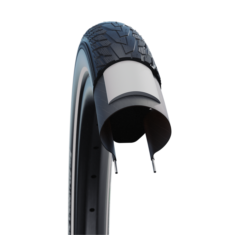 Покрышка Schwalbe Road Cruiser Plus 28x1.60 (42-622), PunctureGuard, Black-Reflex