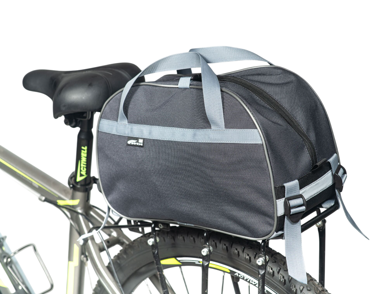Велосумка Course Кантри-1 на багажник (чёрно-серая)
