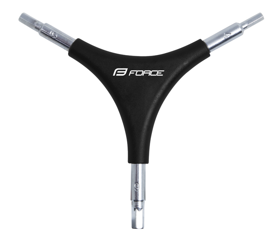 Трёхсторонний шестигранный ключ Force 4/5/6 мм (чёрный)