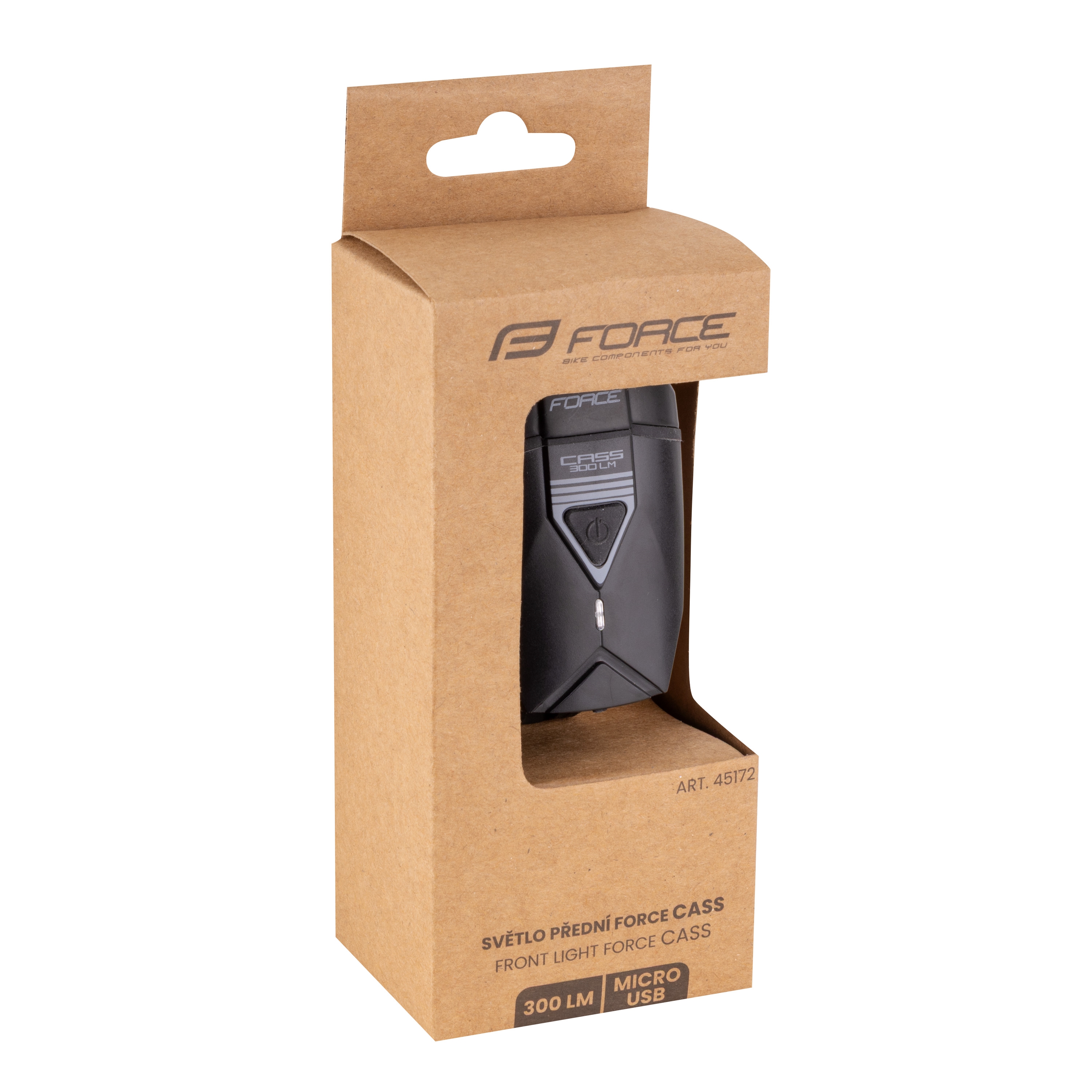 Свет передний Force CASS 300LM USB (черный)