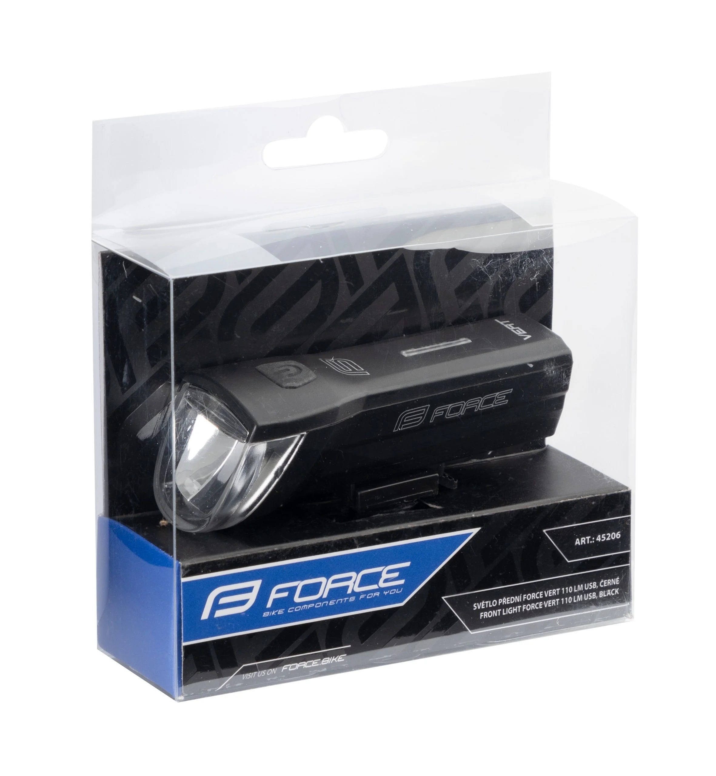 Фонарь передний Force VERT 110LM USB