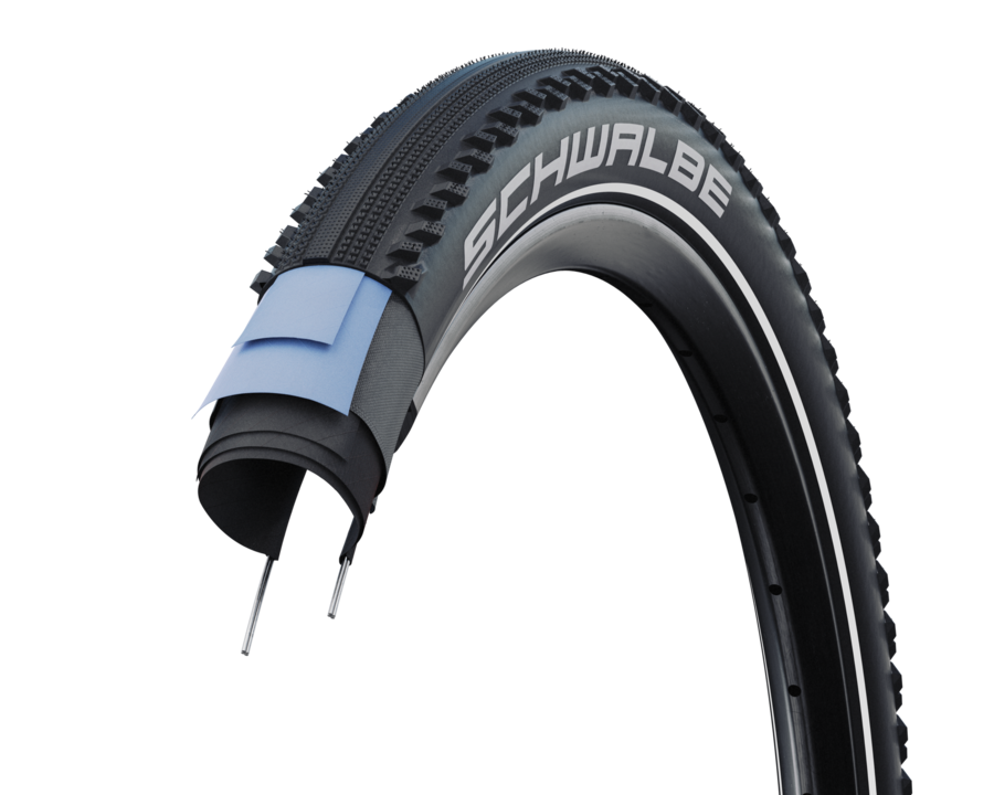 Покрышка Schwalbe Hurricane 27.5x2.25 (57-584), RaceGuard, Black-Reflex