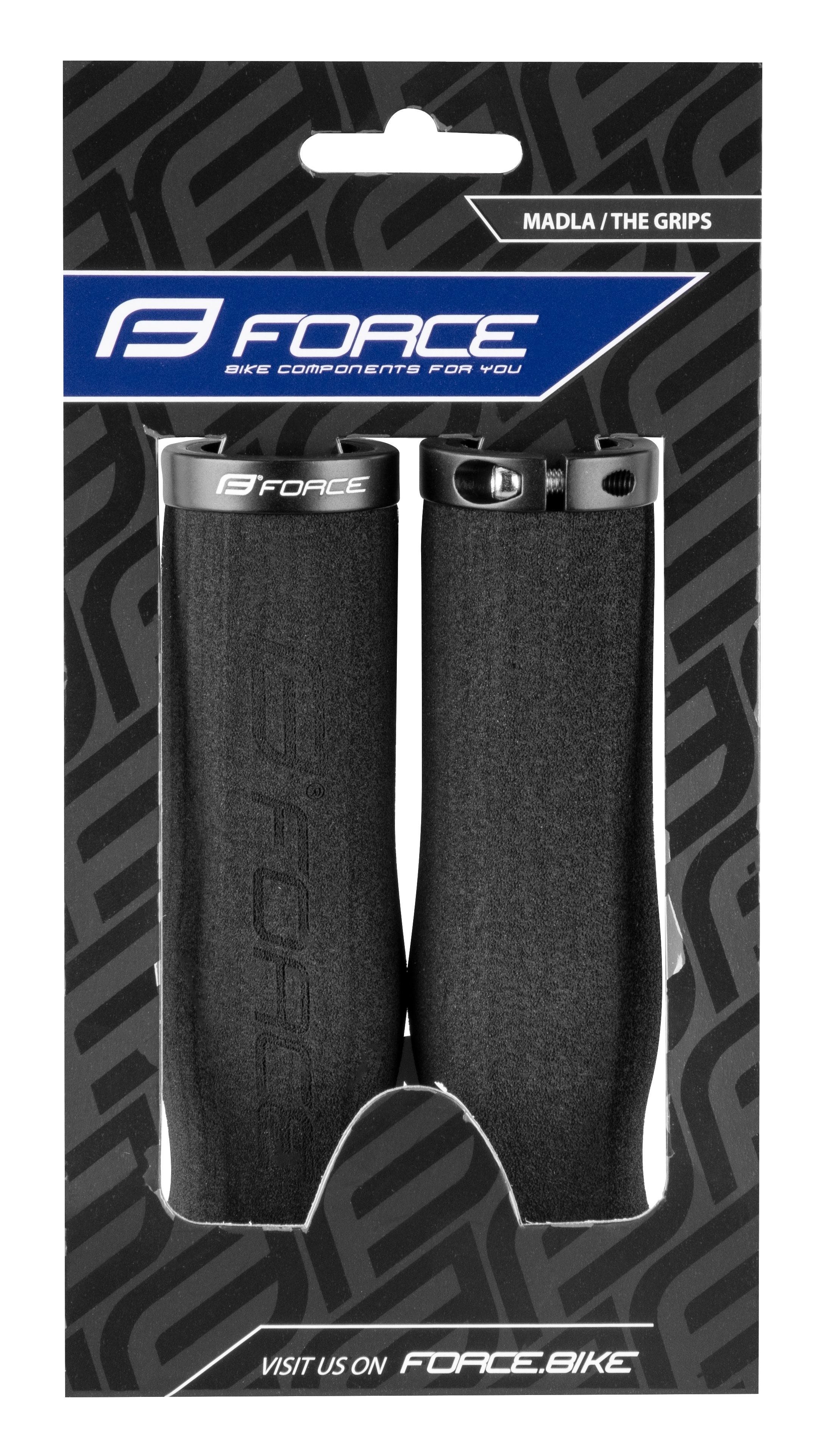Грипсы Force 38286 (чёрные, L-128 мм)
