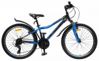 Велосипед Stels Navigator 410 V 24" 21-sp (черный/синий)