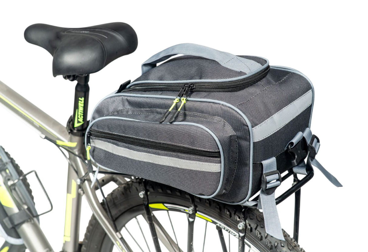 Велосумка Course Джаст-3 на багажник (чёрно-серая)