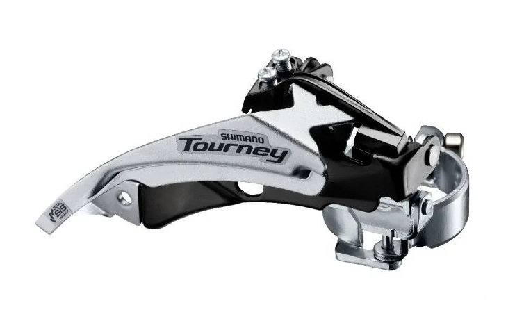 Передний переключатель Shimano Tourney FD-TY500 (универсальная тяга, универсальный хомут, 3x6/7 скоростей)