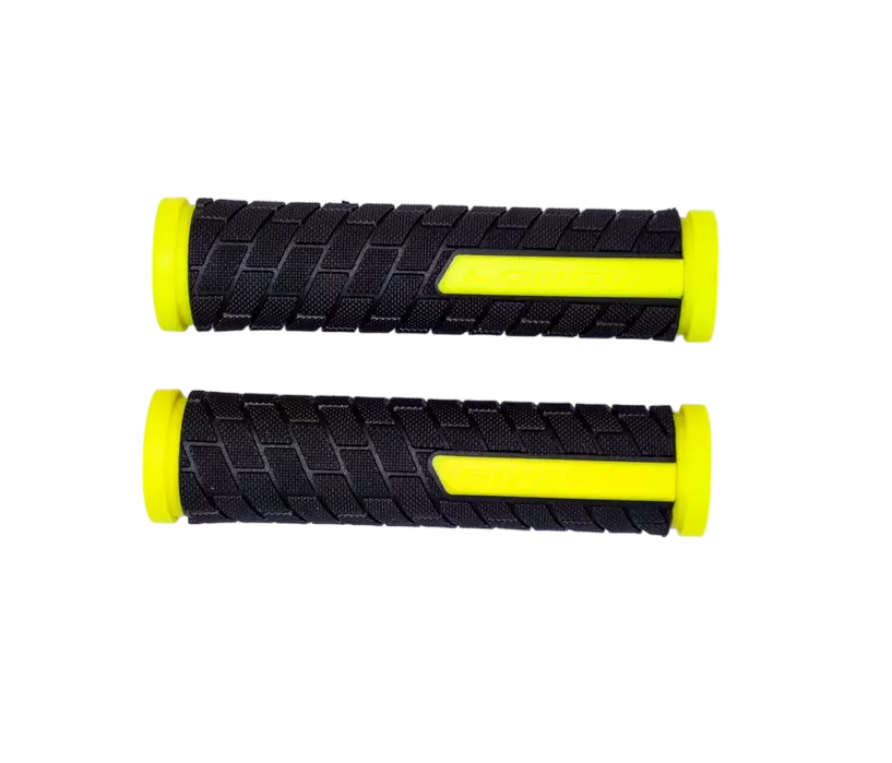 Ручки руля Longus GRID (черный/неоново-жёлтый, L-128 мм)