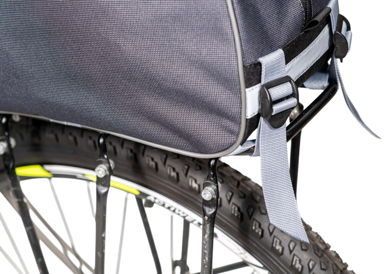 Велосумка Course Кантри-1 на багажник (чёрно-серая)