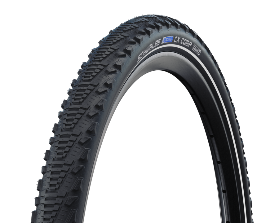 Покрышка Schwalbe CX Comp 700x38C (40-622), K-Guard, Black-Reflex