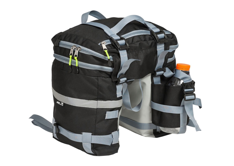 Велорюкзак Course на багажник (велоштаны) 22-30 литров (чёрный)