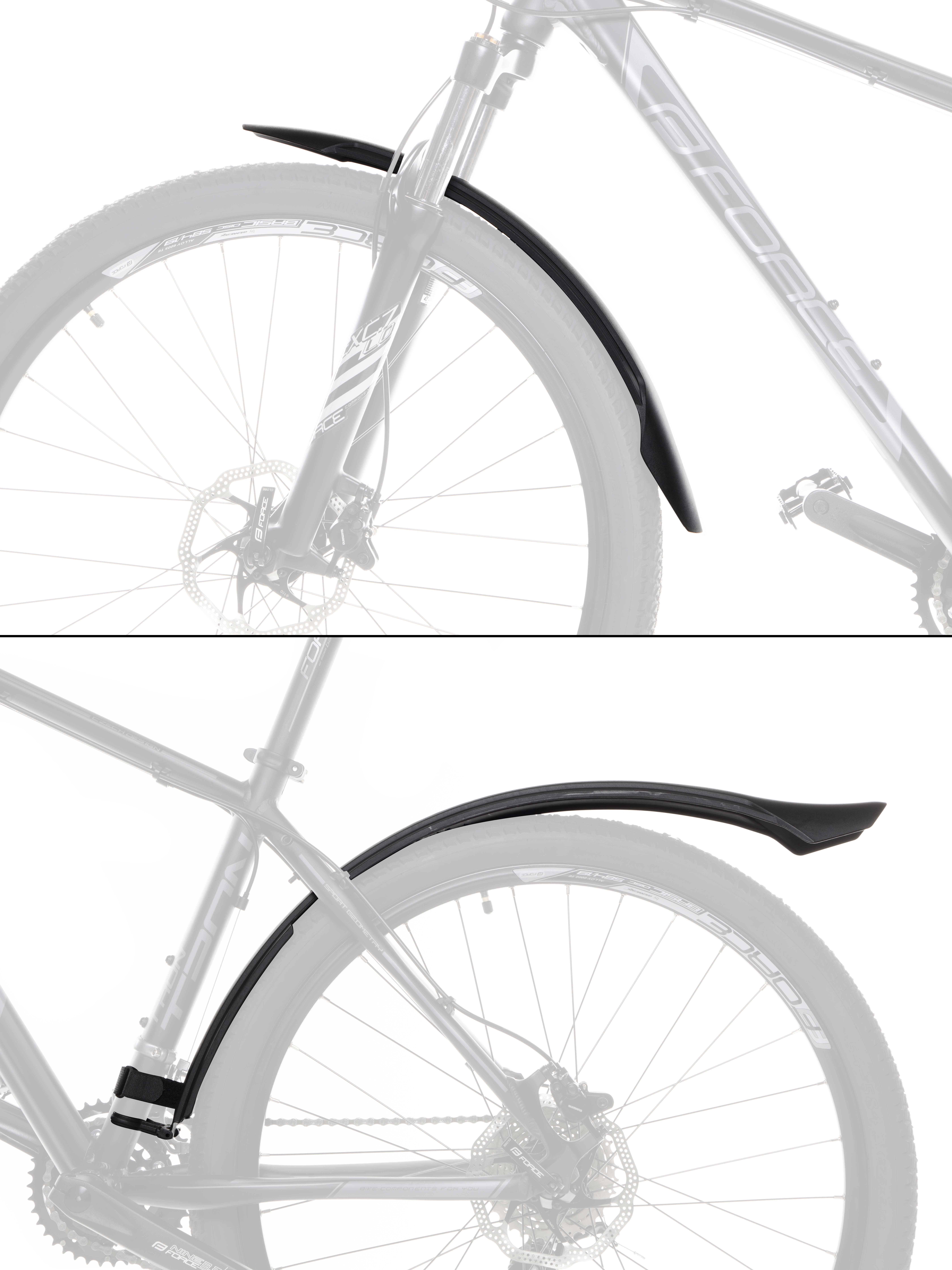 Крылья Force GRAND 24–29" пластик (чёрные)