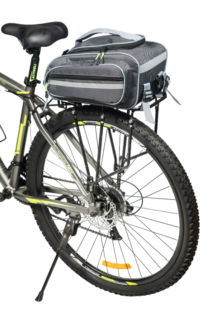Велосумка Course Джаст-3 на багажник (чёрно-серая)
