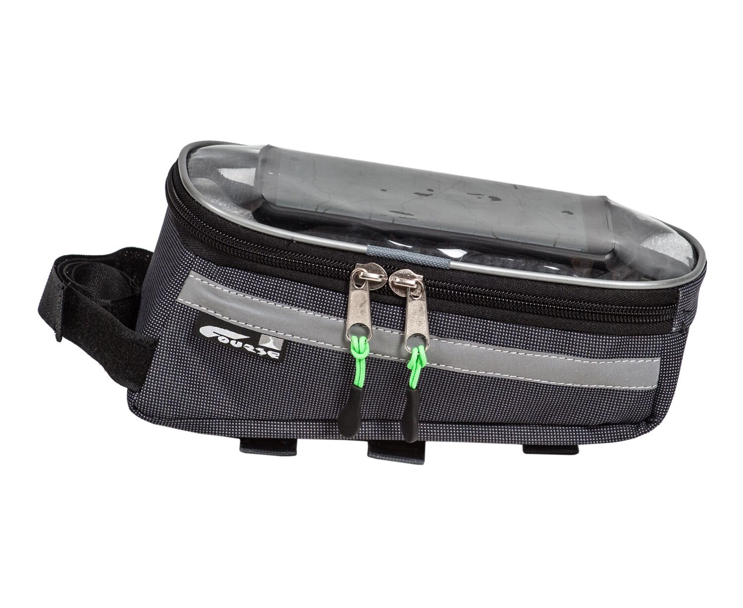 Велосумка Course Мастер на раму увеличенная для смартфона (серый)