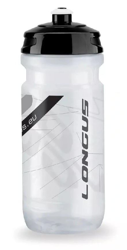 Велобутылка Longus TESA 600 мл (прозрачно/чёрная)