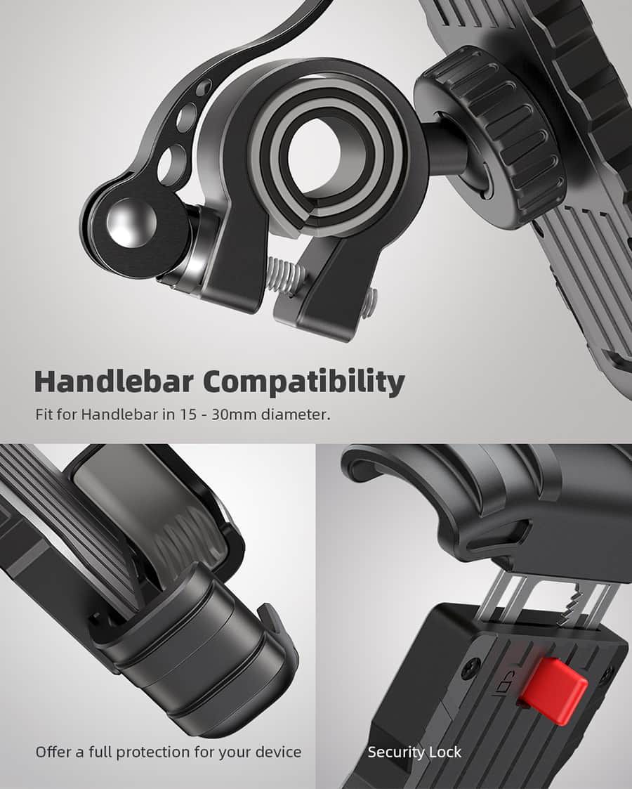 Держатель телефона на руль Lamicall BM02 (чёрный)